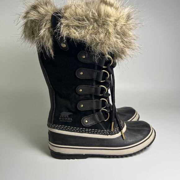 Sorel Joan of Arctic Fur Boots Women's 8 Waterproof Suede Winter Snow Aspen - Picture 6 of 11